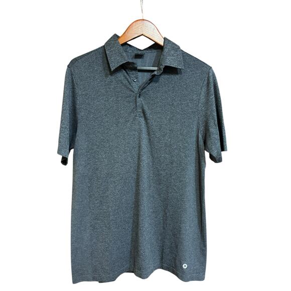 New NWT Laird Heathered Charcoal Grey Hyper 4 Sun Protection Wicking Polo - L - Picture 2 of 10